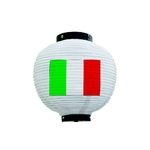フルカラー提灯 イタリア 八寸丸 白　54414