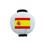 フルカラー提灯 スペイン 八寸丸 白　54417