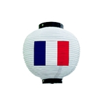 フルカラー提灯 フランス 八寸丸 白　54420