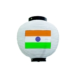 フルカラー提灯 インド 八寸丸 白　54422