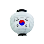 フルカラー提灯 韓国 八寸丸 白　54425