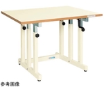 ギヤー式昇降作業台（UDNタイプ/300kg/メラミン天板/H680～1080） 1200×750×680～1080mm　UDN-127MI