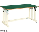 ギヤー式昇降作業台（UDNタイプ/300kg/改正RoHS10対応サカエリューム天板/H680～1080） 1500×750mm　UDN-157FEN