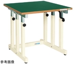 ギヤー式昇降作業台（UDNタイプ/300kg/改正RoHS10対応サカエリューム天板/H680～1080） 1200×750mm　UDN-127FEN