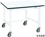 中量作業台（KTタイプ/均等耐荷重300kg/メラミン天板/H825/キャスター付） 1200×600×825mm　KT-483MBW