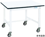 中量作業台（KTタイプ/均等耐荷重300kg/メラミン天板/H825/キャスター付） 1200×750×825mm　KT-493MBW