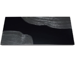 漆黒刷毛目 黒 長角トレー 隅黒漆流水 500×250×12mm　1025960