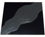 漆黒刷毛目 黒 正角トレー 黒流水 300×300×12mm　1026000