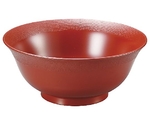 耐熱6.5寸羽反渕布目丼 総銀朱 1000890　1282090