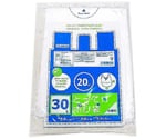 ゴミ袋 プラスプラス 取っ手付き 30L 20P 半透明