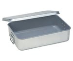 アルマイト 飯缶（蓋付）中学校用（内面フッ素加工）H138　264-FC