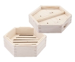 木製六角形セイロ 14.5cm蓋　436396-01