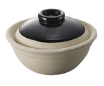 素焼品味小砂鍋 黒塗　453099