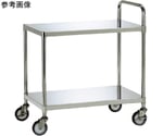 18-8 多段式ワゴン（フラット・金具スチールタイプ） 750mm　WG2-N7545E(2ﾀﾞﾝ)