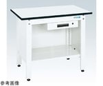 一人用作業台（耐荷重350kg/W900×D600×H740mm/3方パネル付）1段キャビネット付　CP-096AW