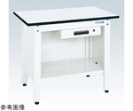 一人用作業台（耐荷重350kg/W1200×D600×H740mm/3方パネル付）1段キャビネット付　CP-126AW