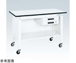 一人用作業台（耐荷重150kg/W1200×D600×H810mm/キャスター付）2段キャビネット付　CPB-126BW