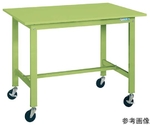 移動式軽量作業台（KH/耐荷重200kg/スチール天板/W1800×D600×H900mm）グリーン　KH-68SUB