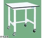 移動式作業台（KK/耐荷重200kg/ポリエステル天板/W900×D600×H810mm）直進安定金具2個付　KK-38LB1W