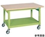 移動式重量作業台（KWB/耐荷重350kg/木目メラミン天板/W1200×D800×H740mm）　KWBM-128