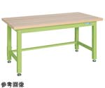 重量作業台（KW/耐荷重2000kg/木目メラミン天板/W1500×D800mm）グリーン　KWM-158