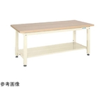重量作業台（KW/耐荷重2000kg/木目メラミン天板/W1800×D800mm）アイボリー 中板2枚付　KWM-188T1I