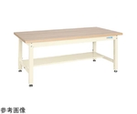 重量作業台（KW/耐荷重2000kg/木目メラミン天板/W1800×D800mm）アイボリー 中板1枚付　KWM-188TI