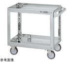 ステンレススーパーワゴン（SUS304/プレート式ナイロンウレタン車/ステンレス金具仕様）W600×D400×H600mm　SAP3-6062SNU