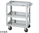 ステンレススーパーワゴン（SUS304/プレート式導電性ゴム車/スチール金具仕様）W750×D500×H740mm　SAP3-7573DCJ