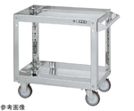 ステンレススーパーワゴン（SUS304/プレート式ナイロンウレタン車/スチール金具仕様）W900×D600×H600mm　SAP3-9062NUJ