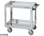 ステンレススーパーワゴン（SUS430/プレート式エラストマー車/スチール金具仕様）W900×D600×H600mm　SAP4-9062E