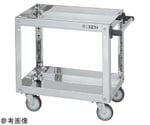 ステンレススーパーワゴン（SUS430/プレート式ナイロンウレタン車/スチール金具仕様）W900×D600×H600mm　SAP4-9062NU