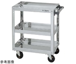 ステンレススーパーワゴン（SUS430/プレート式導電性ゴム車/スチール金具仕様）W900×D600×H740mm　SAP4-9073DC