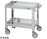 ステンレススーパーワゴン（SUS304/ねじ込み式ナイロンウレタン車/スチール金具仕様）W600×D400×H600mm　SAS3-6062NU