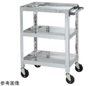 ステンレススーパーワゴン（SUS304/ねじ込み式導電性ゴム車/スチール金具仕様）W600×D400×H740mm　SAS3-6073DC