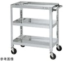 ステンレススーパーワゴン（SUS304/ねじ込み式導電性ゴム車/スチール金具仕様）W750×D500×H880mm　SAS3-7583DC