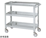 ステンレススーパーワゴン（SUS304/ねじ込み式ナイロンウレタン車/ステンレス金具仕様）W900×D600×H880mm　SAS3-9083SNU