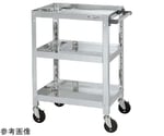 ステンレススーパーワゴン（SUS430/ねじ込み式導電性ゴム車/スチール金具仕様）W600×D400×H880mm　SAS4-6083DC