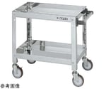 ステンレススーパーワゴン（SUS430/ねじ込み式ナイロンウレタン車/スチール金具仕様）W750×D450×H600mm　SAS4-7462NU