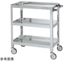 ステンレススーパーワゴン（SUS430/ねじ込み式ナイロンウレタン車/スチール金具仕様）W750×D500×H880mm　SAS4-7583NU