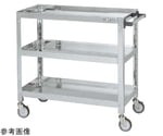 ステンレススーパーワゴン（SUS430/ねじ込み式ナイロンウレタン車/スチール金具仕様）W900×D600×H880mm　SAS4-9083NU