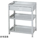 ステンレススペシャルワゴン（SUS430/固定式/引出付）W600×D400×H730mm　SN4-6073A
