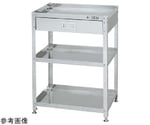 ステンレススペシャルワゴン（SUS430/固定式/引出付）W600×D400×H810mm　SN4-6083A