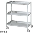 ステンレススペシャルワゴン（SUS304/ナイロンウレタン車/ステンレス金具仕様）W750×D500×H880mm　SR3-7583SNU