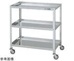 ステンレススペシャルワゴン（SUS430/ナイロンウレタン車/スチール金具仕様）W750×D450×H800mm　SR4-74803NU