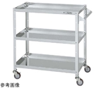 ステンレススペシャルワゴン（SUS430/ナイロンウレタン車/スチール金具仕様）W750×D450×H800mm　SR4-74803TNU