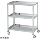 ステンレススペシャルワゴン（SUS430/ナイロンウレタン車/スチール金具仕様）W750×D500×H880mm　SR4-7583NU