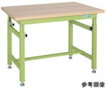 重量高さ調整作業台（TKW/耐荷重500kg/木目メラミン天板/W1200×D800×H740～1040mm）　TKW-128MK