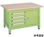 超重量作業台（W/耐荷重3000kg/木目メラミン天板/W1200×D800×H740mm）　WM-240B