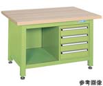 超重量作業台（W/耐荷重3000kg/木目メラミン天板/W1200×D800×H740mm）　WM-2F4B